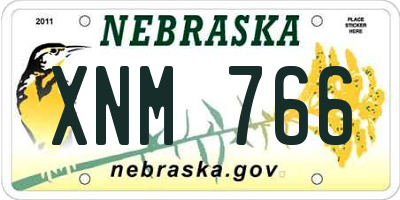 NE license plate XNM766