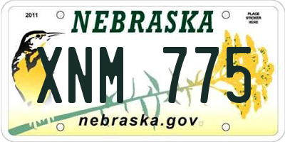 NE license plate XNM775