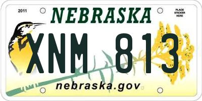 NE license plate XNM813