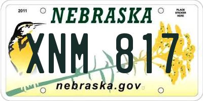 NE license plate XNM817