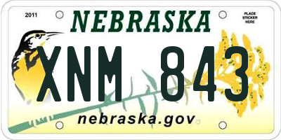 NE license plate XNM843