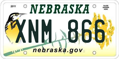 NE license plate XNM866