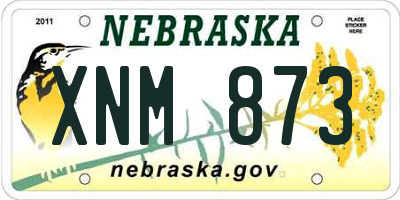 NE license plate XNM873