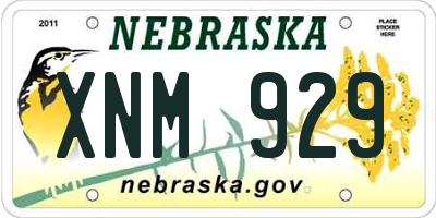 NE license plate XNM929
