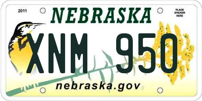 NE license plate XNM950