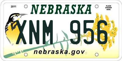 NE license plate XNM956
