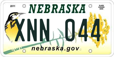NE license plate XNN044
