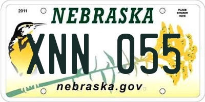 NE license plate XNN055