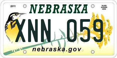 NE license plate XNN059