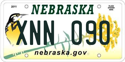 NE license plate XNN090