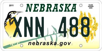 NE license plate XNN488