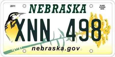 NE license plate XNN498