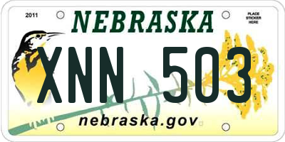 NE license plate XNN503