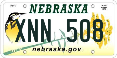 NE license plate XNN508