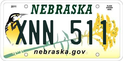 NE license plate XNN511