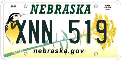 NE license plate XNN519