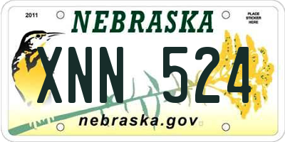 NE license plate XNN524
