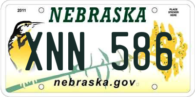 NE license plate XNN586