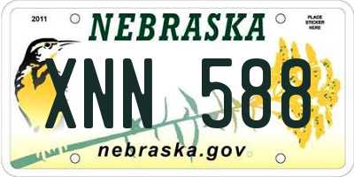 NE license plate XNN588