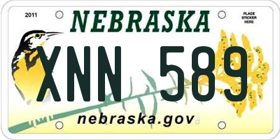 NE license plate XNN589