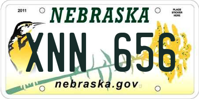 NE license plate XNN656