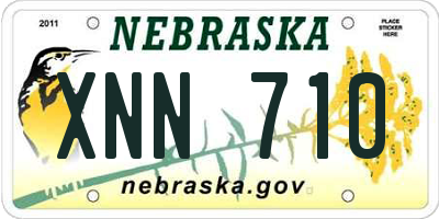 NE license plate XNN710