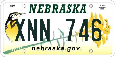 NE license plate XNN746