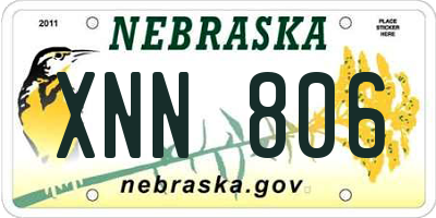 NE license plate XNN806