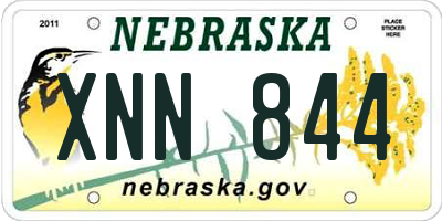 NE license plate XNN844