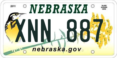 NE license plate XNN887