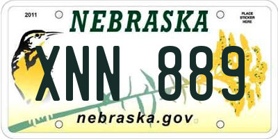 NE license plate XNN889