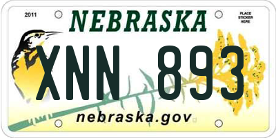NE license plate XNN893