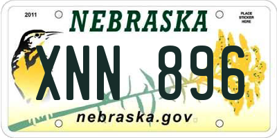 NE license plate XNN896
