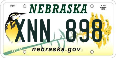 NE license plate XNN898