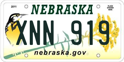 NE license plate XNN919
