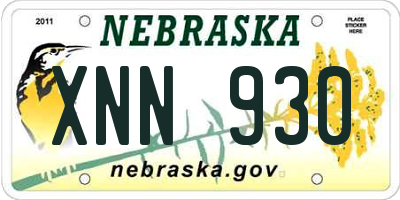 NE license plate XNN930