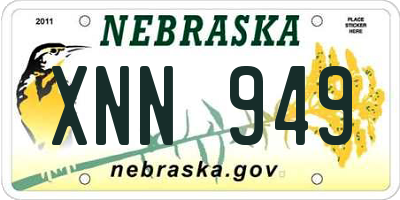 NE license plate XNN949