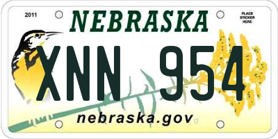 NE license plate XNN954