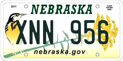 NE license plate XNN956