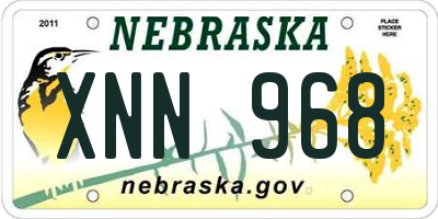 NE license plate XNN968