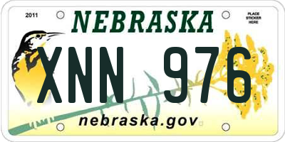 NE license plate XNN976