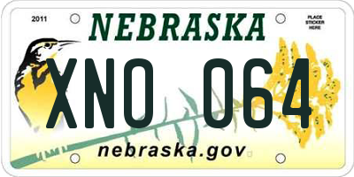 NE license plate XNO064