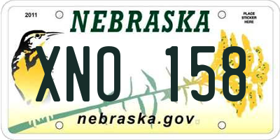NE license plate XNO158