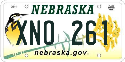 NE license plate XNO261