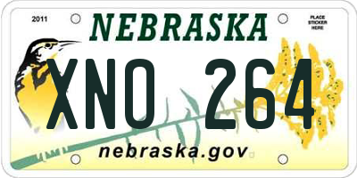 NE license plate XNO264