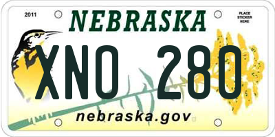 NE license plate XNO280