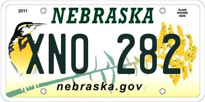 NE license plate XNO282