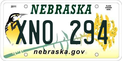 NE license plate XNO294