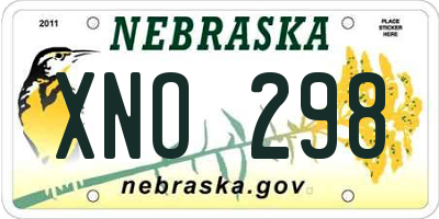 NE license plate XNO298