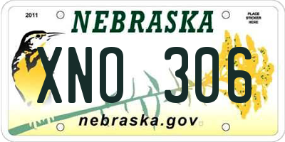 NE license plate XNO306